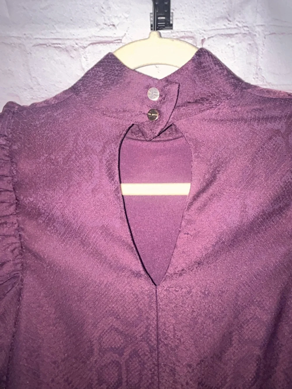 Ted Baker London Kalmiia Exaggerated Sleeve Top women’s size 1/S